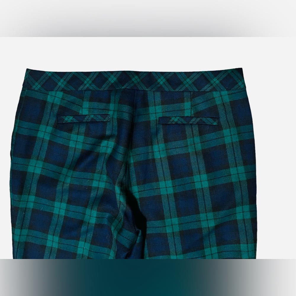Brooks Brothers Red Fleece 100% Wool Blue and Green Checkered Pants Size 8 - Picture 10 of 12